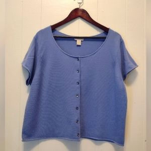 J Jill 100% Cashmere Button Up Sweater Cardigan Size XL